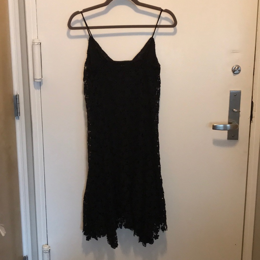 NWOT Black Ralph Lauren lace/ crocheted cotton summer midi dress, sz SM - Picture 3 of 4